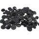 Plastic Buttons, Dome Black - 100g